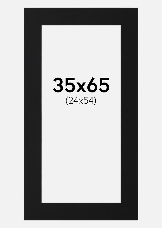 Паспарту Черен Стандарт (Бяло Ядро) 35x65 cm (24x54)