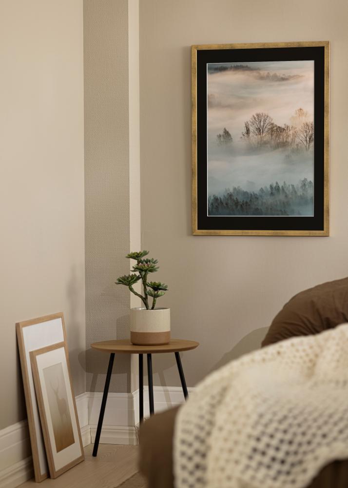 Рамка Стилен Златно 18x24 cm - Паспарту Черно 13x18 cm