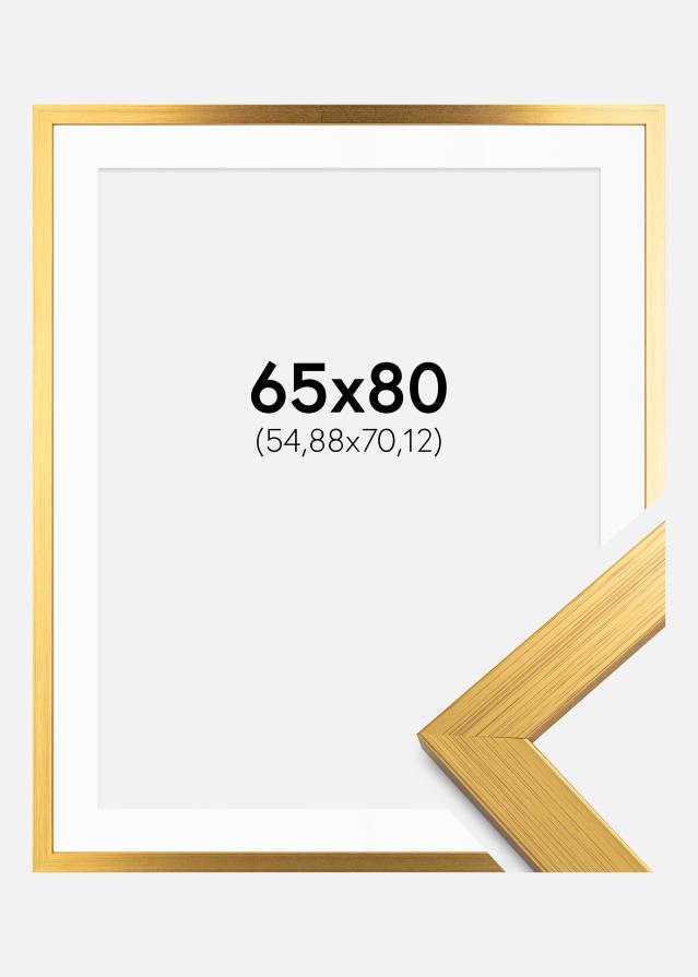 Рамка Gold Wood 65x80 cm - Паспарту бяло 22x28 inches