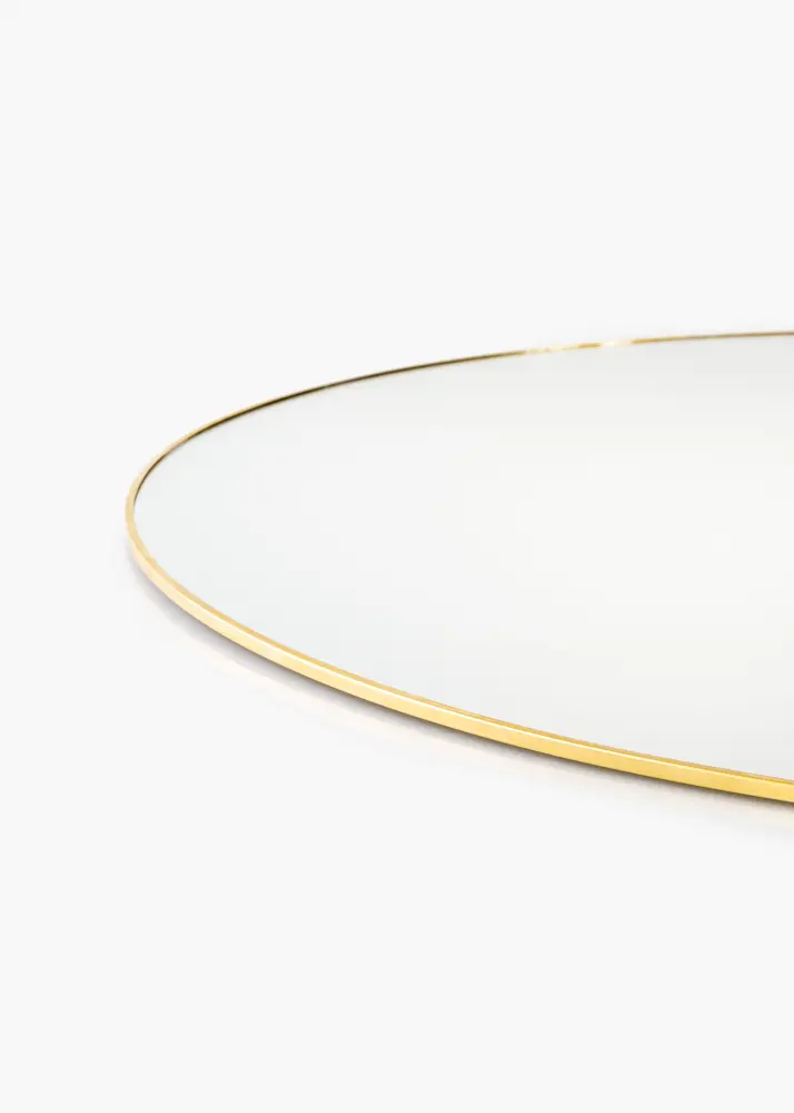 KAILA Round Mirror - Thin Brass 70 cm Ø