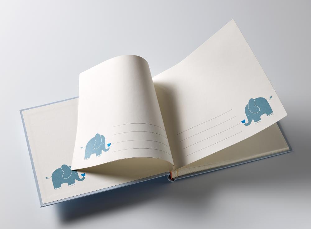 Hello Бебешки албум Син - 25x28 cm (50 Бели Страници / 25 листа)