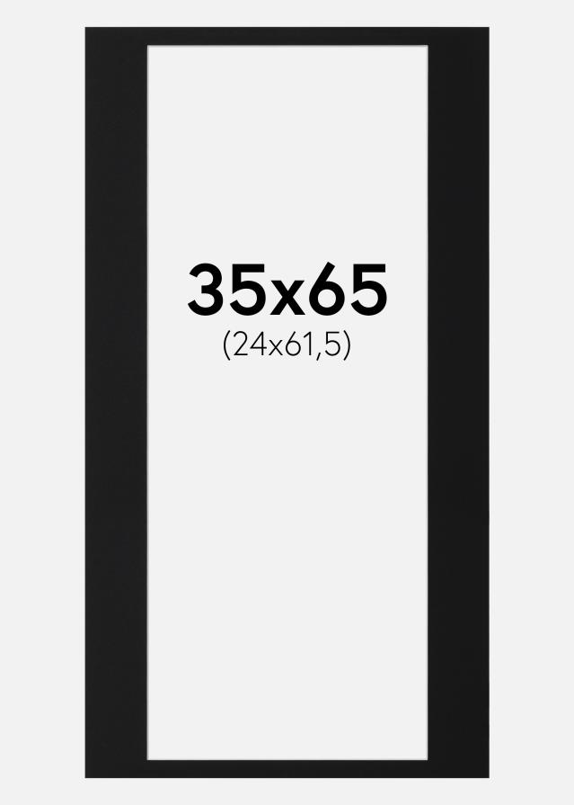 Паспарту Черен Стандарт (Бяло Ядро) 35x65 cm (24x61,5)