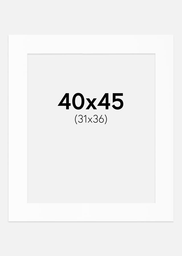 Паспарту Бял Стандарт (Бяло Ядро) 40x45 cm (31x36)