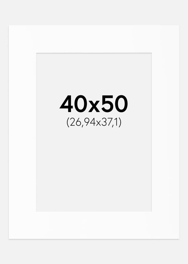 Паспарту Бял Стандарт (Бяло Ядро) 40x50 cm (26,94x37,1)