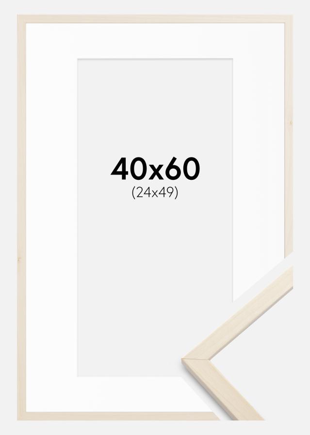 Рамка Edsbyn Клен 40x60 cm - Паспарту бяло 25x50 cm