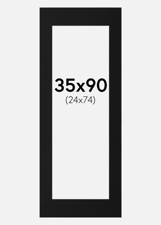 Паспарту Черен Стандарт (Бяло Ядро) 35x90 cm (24x74)