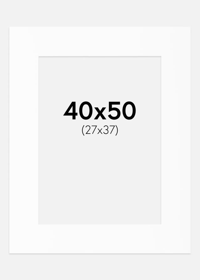 Паспарту Бял Стандарт (Бяло Ядро) 40x50 cm (27x37)