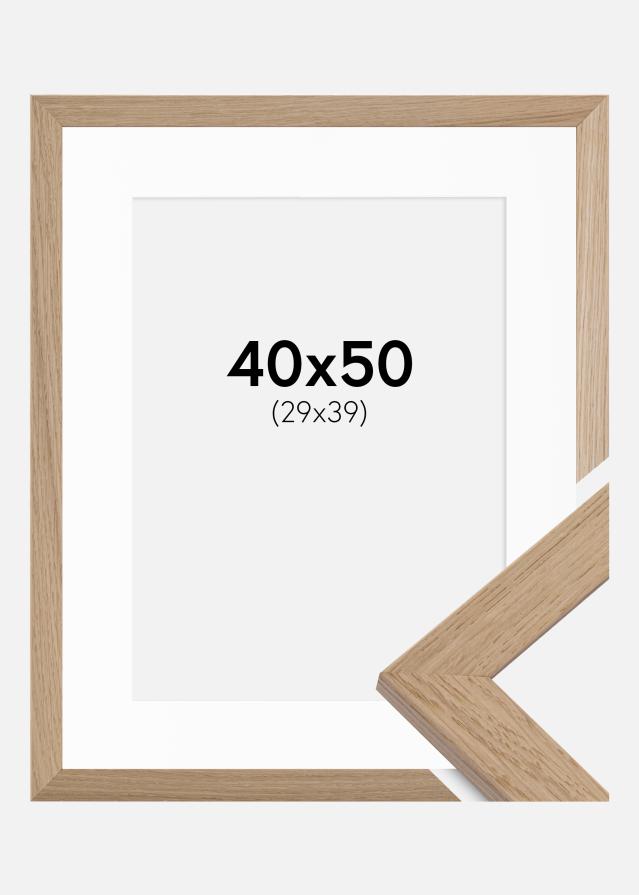 Рамка Trendline Дъб 40x50 cm - Паспарту бяло 30x40 cm