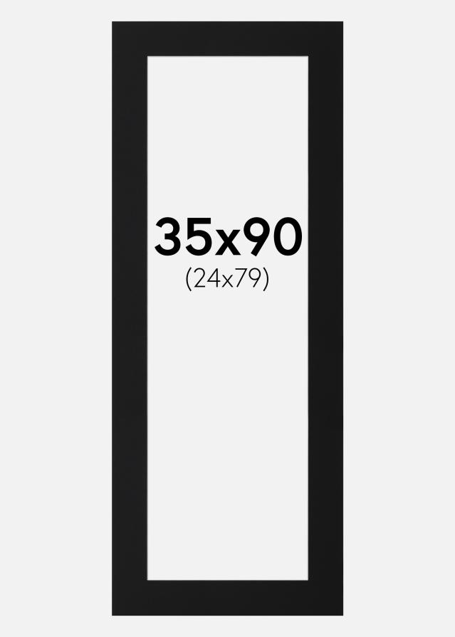 Паспарту Черен Стандарт (Бяло Ядро) 35x90 cm (24x79)