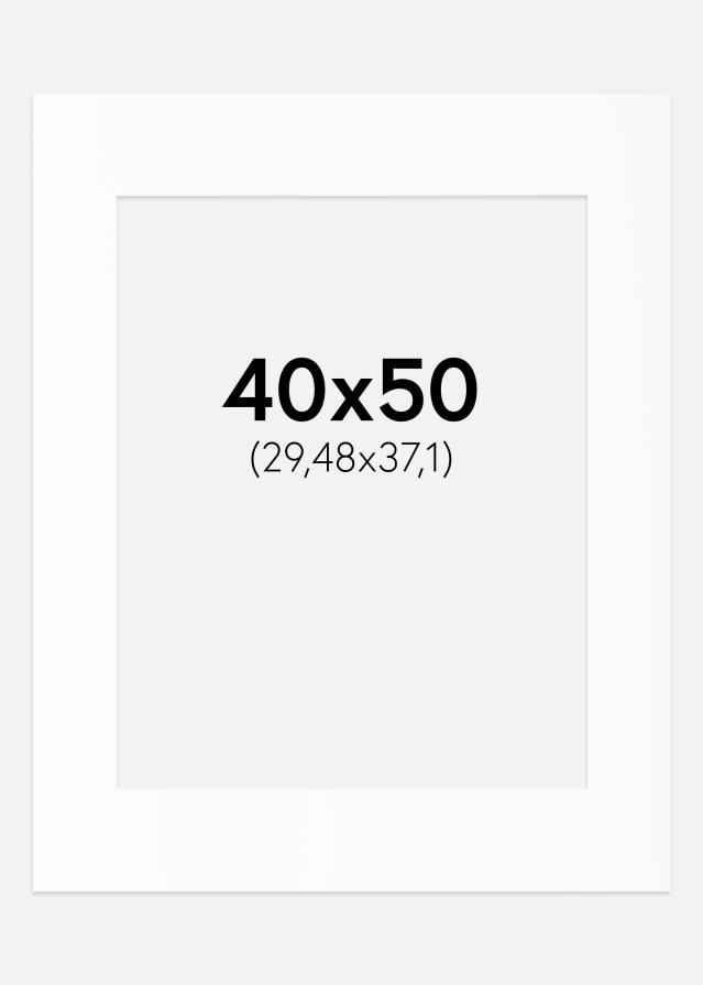 Паспарту Бял Стандарт (Бяло Ядро) 40x50 cm (29,48x37,1)