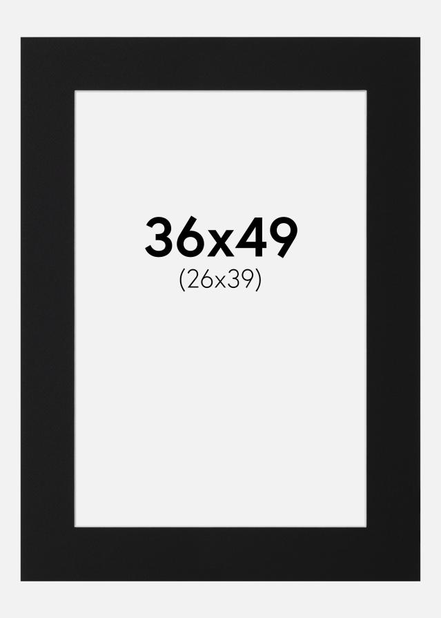 Паспарту Черен Стандарт (Бяло Ядро) 36x49 cm (26x39)