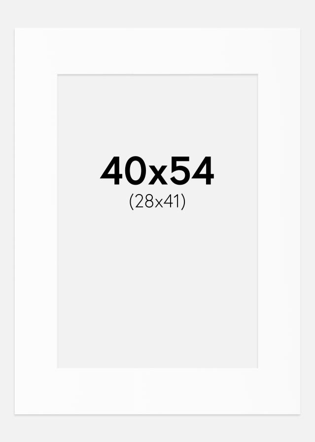 Паспарту Бял Стандарт (Бяло Ядро) 40x54 cm (28x41)