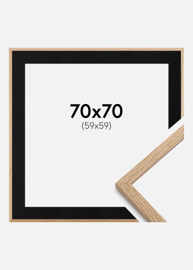 Рамка Oslo Дъб 70x70 cm - Паспарту Черно 60x60 cm
