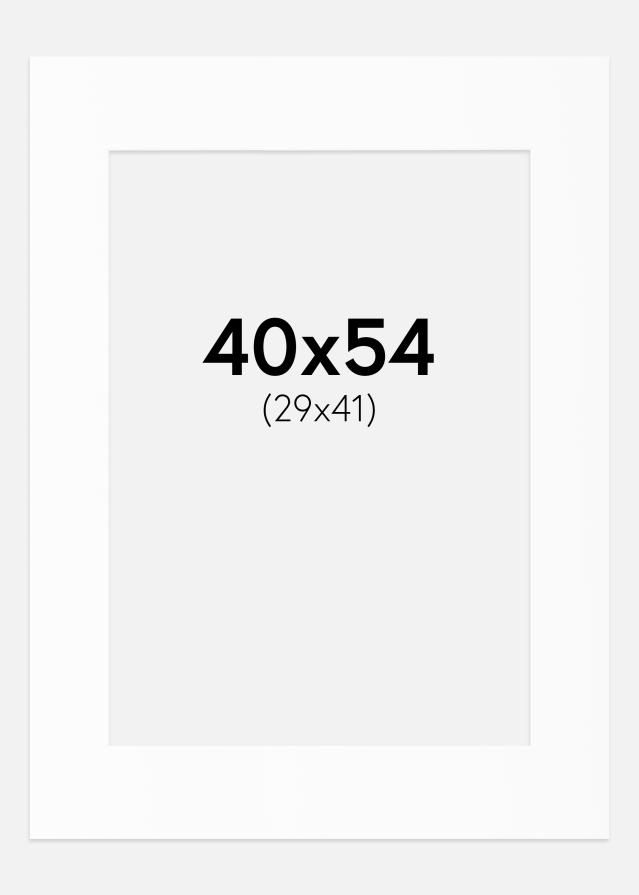 Паспарту Бял Стандарт (Бяло Ядро) 40x54 cm (29x41)