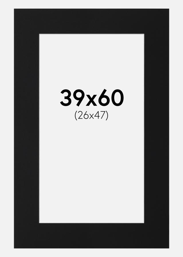 Паспарту Черен Стандарт (Бяло Ядро) 39x60 cm (26x47)