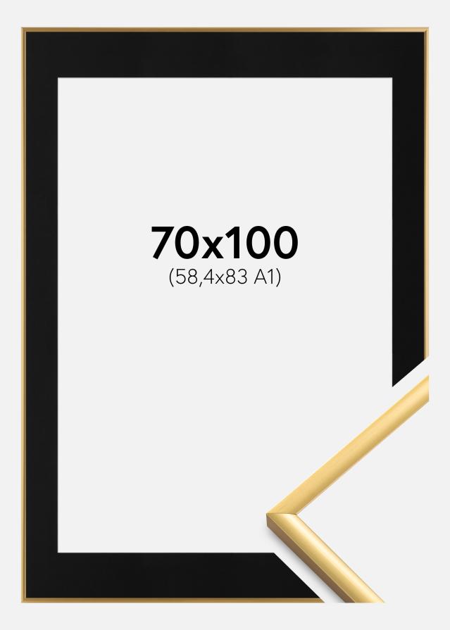 Рамка New Lifestyle Shiny Gold 70x100 cm - Паспарту Черно 59,4x84 cm (A1)