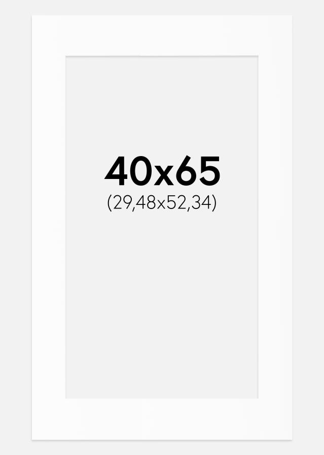 Паспарту Бял Стандарт (Бяло Ядро) 40x65 cm (29,48x52,34)