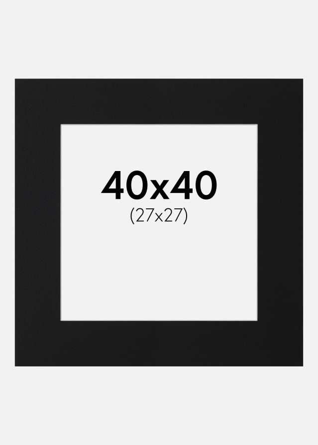 Паспарту Черен Стандарт (Бяло Ядро) 40x40 cm (27x27)