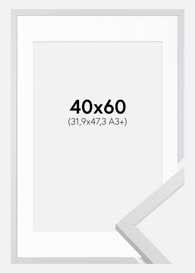 Рамка Trendy бяло 40x60 cm - Паспарту бяло 32,9x48,3 cm (A3+)