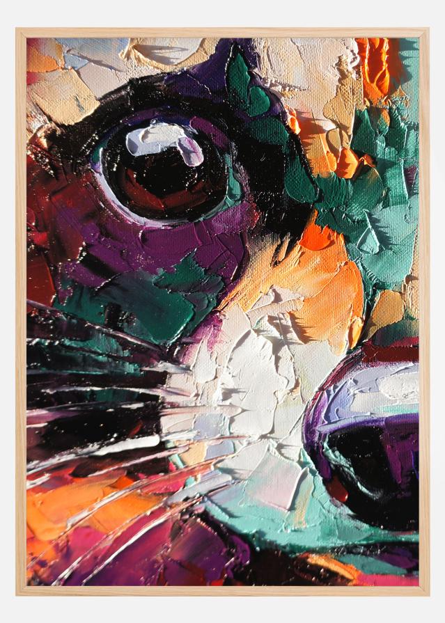 Raccoon Painting Постер