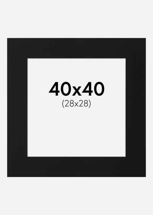 Паспарту Черен Стандарт (Бяло Ядро) 40x40 cm (28x28)