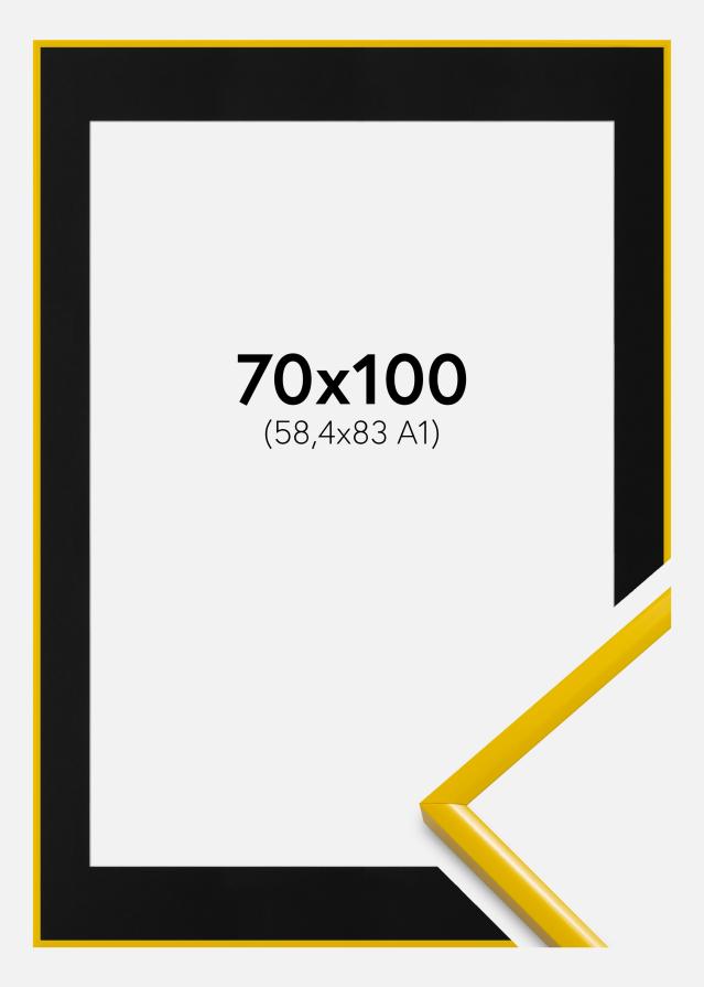 Рамка New Lifestyle Жълто 70x100 cm - Паспарту Черно 59,4x84 cm (A1)