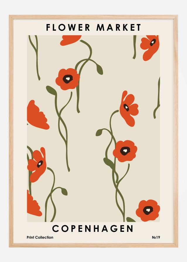 Flower Market Copenhagen Постер