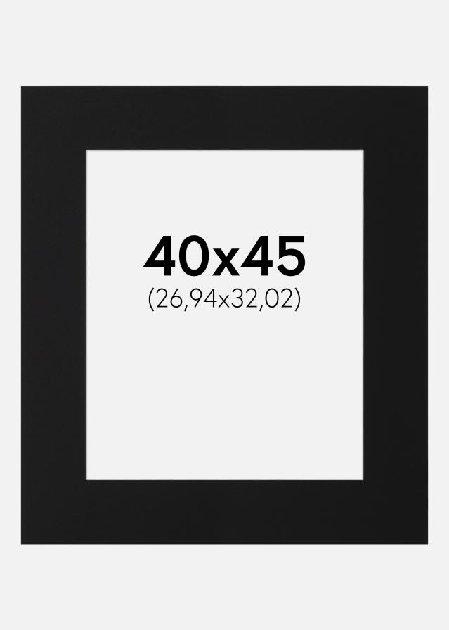 Паспарту Черен Стандарт (Бяло Ядро) 40x45 cm (26,94x32,02)