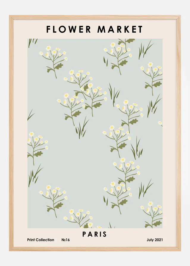 Flower Market Paris Постер