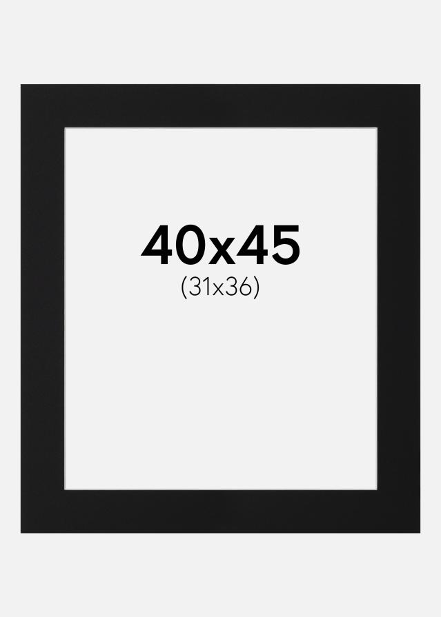 Паспарту Черен Стандарт (Бяло Ядро) 40x45 cm (31x36)