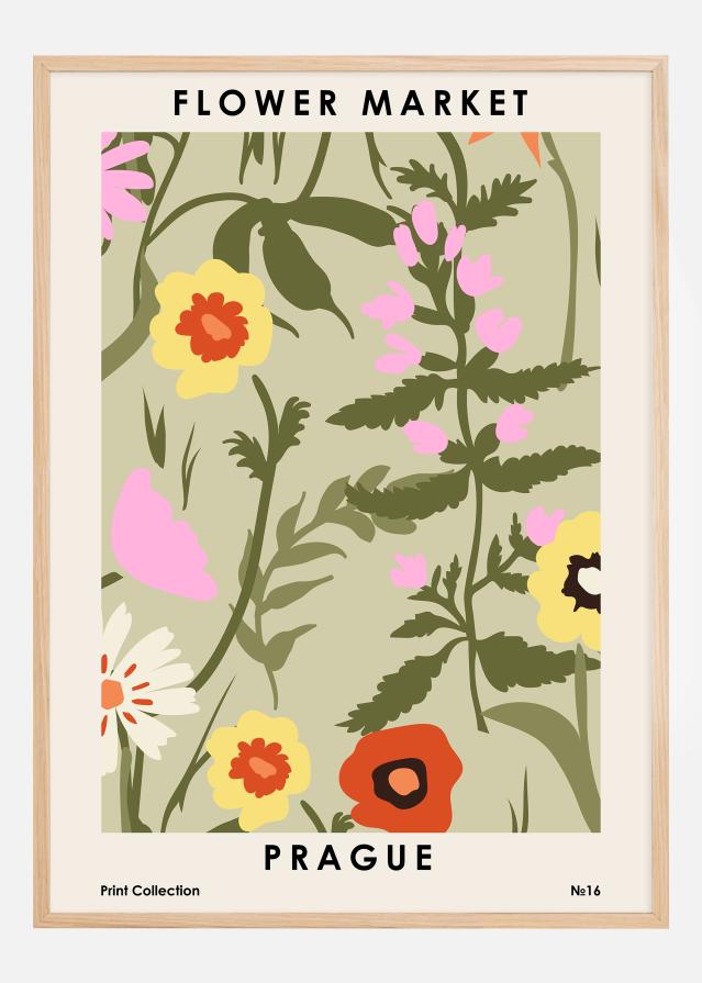 Flower Market Prague Постер