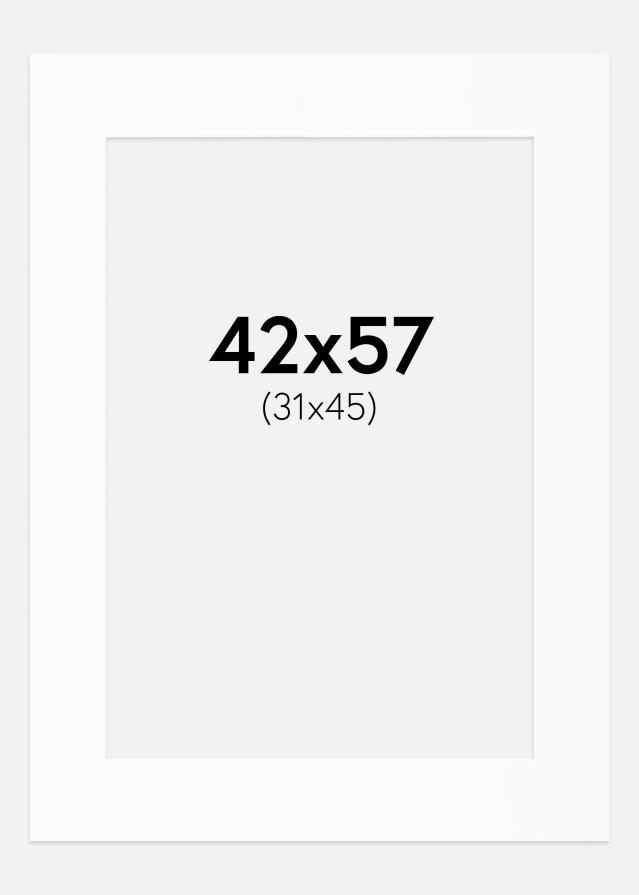 Паспарту Бял Стандарт (Бяло Ядро) 42x57 cm (31x45)