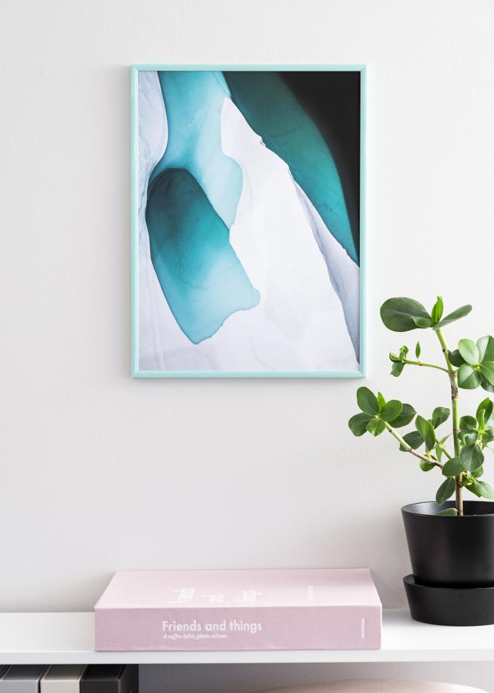 Рамка New Lifestyle Тюркоаз 50x70 cm - Паспарту бяло 16x24 inches