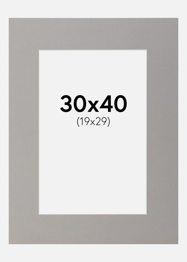 Паспарту сиво 30x40 cm (19x29)