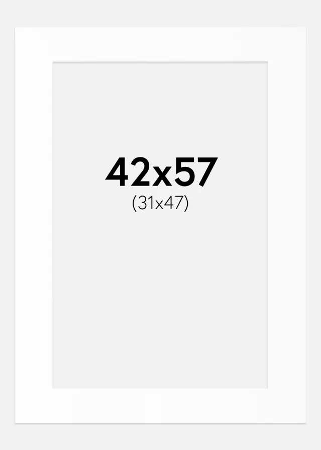 Паспарту Бял Стандарт (Бяло Ядро) 42x57 cm (31x47)