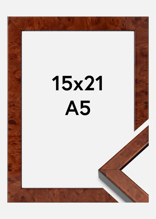Рамка Hermes Акрилно стъкло Burr Walnut 15x21 cm (A5)