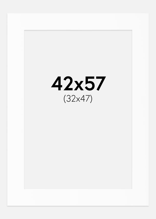 Паспарту Бял Стандарт (Бяло Ядро) 42x57 cm (32x47)