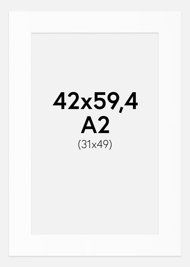 Паспарту Бял Стандарт (Бяло Ядро) 42x59,4 cm (31x49)