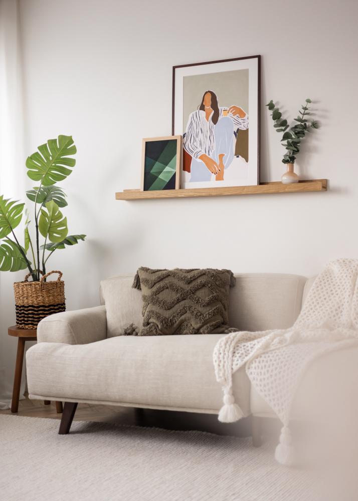 KAILA Рафт за картини от масивен дъб 120 cm