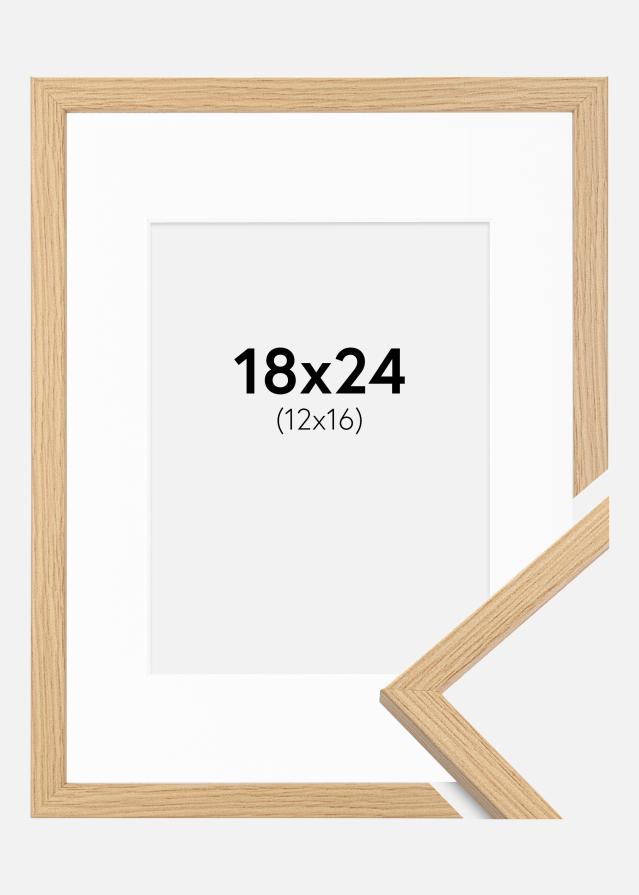 Рамка Galant Дъб 18x24 cm - Паспарту бяло 13x17 cm