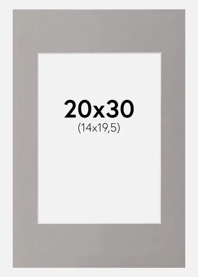 Паспарту сиво 20x30 cm (14x19,5)