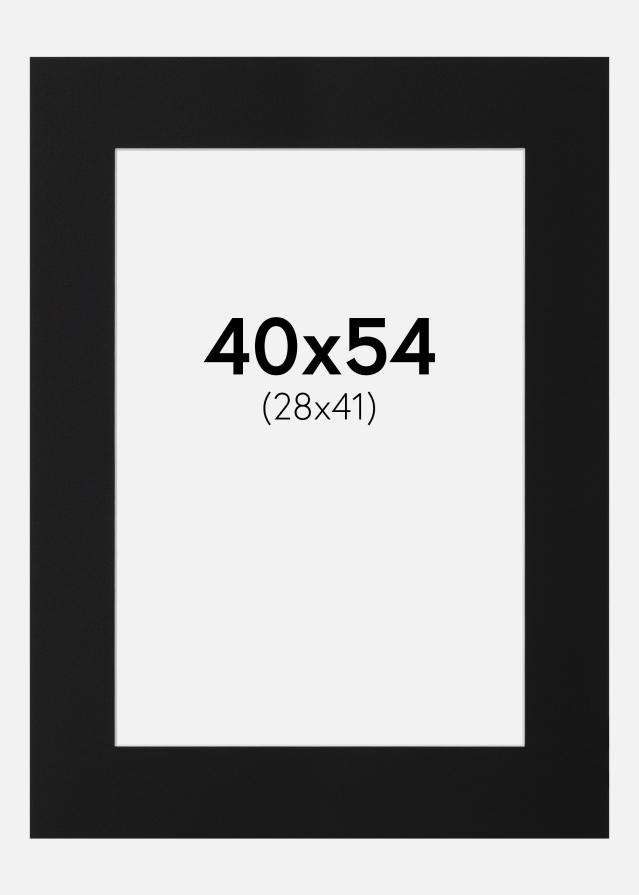 Паспарту Черен Стандарт (Бяло Ядро) 40x54 cm (28x41)