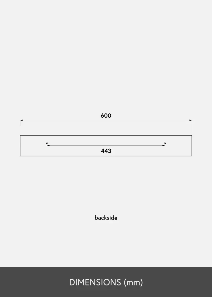 KAILA Рафт за картини Масив дъб 60 cm