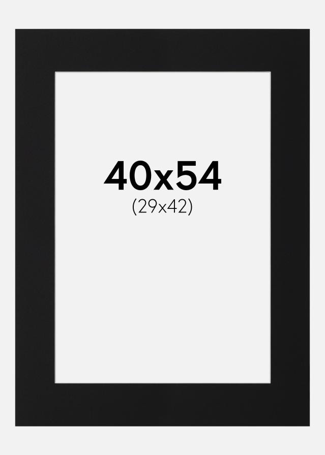 Паспарту Черен Стандарт (Бяло Ядро) 40x54 cm (29x42)