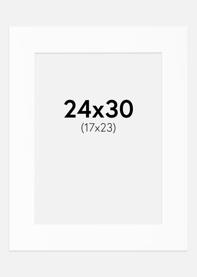 Паспарту бяло Стандартен Бяло ядро 24x30 cm (17x23)