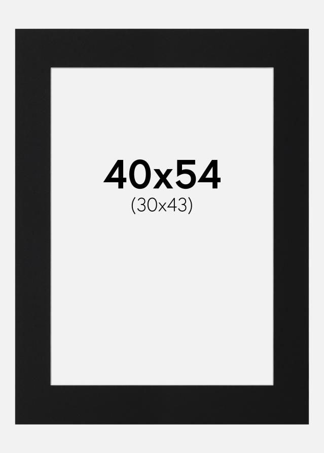 Паспарту Черен Стандарт (Бяло Ядро) 40x54 cm (30x43)