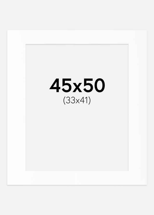 Паспарту Бял Стандарт (Бяло Ядро) 45x50 cm (33x41)