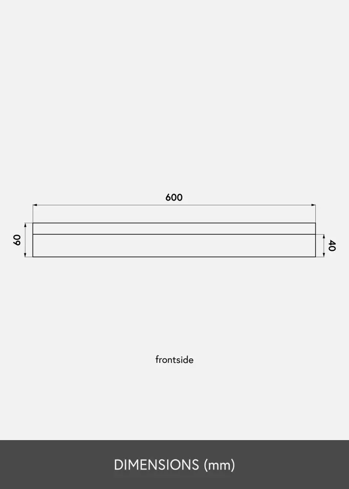 KAILA Рафт за картини Масив дъб 60 cm