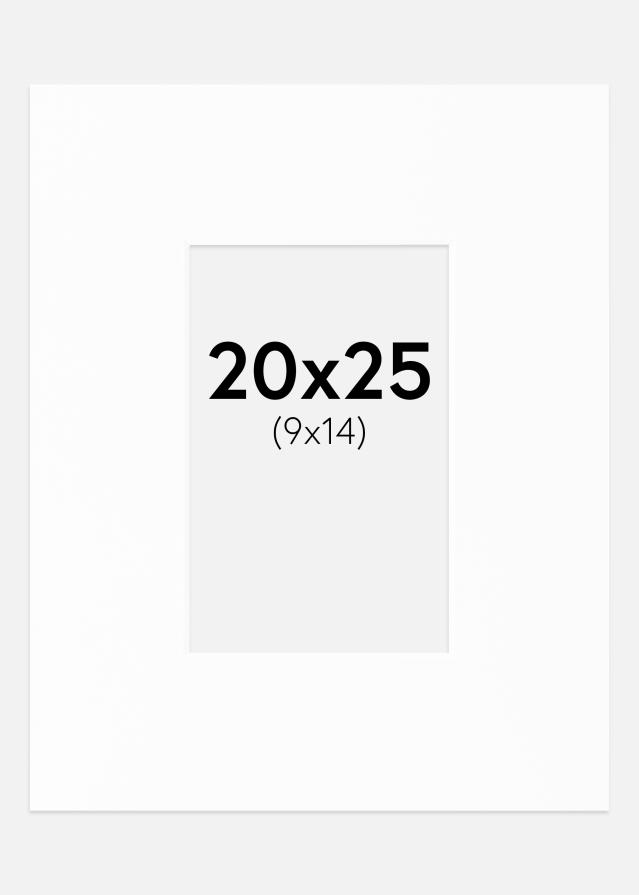 Паспарту XL Стандартен бяло Бяло ядро 20x25 cm (9x14)