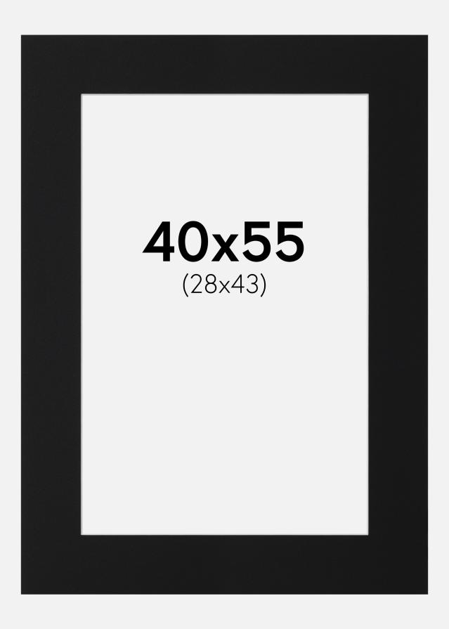 Паспарту Черен Стандарт (Бяло Ядро) 40x55 cm (28x43)